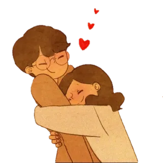 🤗 39f4e333 amor, casal, abraço, afeição, relacionamento, romance, desenho animado telegram sticker