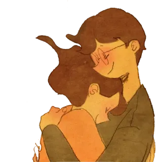 🤗 c69ebab4 abraço, amor, amizade, desenho animado, afeição, empatia telegram sticker