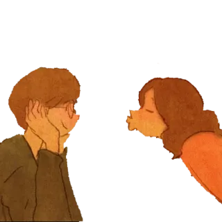 😚 d52c9a15 amor, beijo, casal, romance, relacionamento telegram sticker