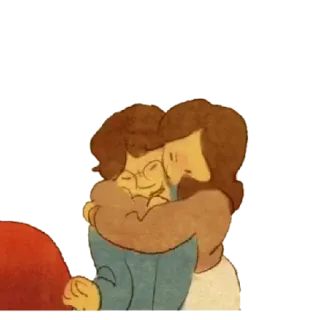 🤗 e40e23e4 abraço, amizade, carinho, desenho animado, amor telegram sticker