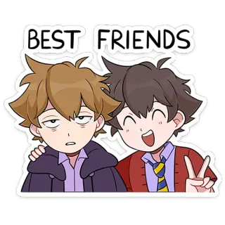 ⭐ d84efa8e BEST FRIENDS 友谊, 卡通, 动漫, 最好的朋友, 庆祝, 快乐 whatsapp sticker