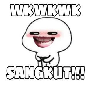 😭 54cd4be5 WKWKWK
SANGKUT!!! Meme, Jerga de internet, Risa, Divertido, Dibujo animado, Chiste, Expresión telegram sticker