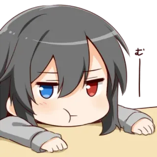 💙 df670e5b 애니메이션, 만화, 귀여운, 치비, 스티커, 만화 telegram sticker