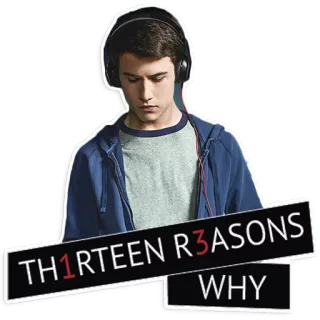 😊 8dcaff40 Thirteen Reasons Why TH1RTEEN R3ASONS WHY drama remaja, acara tv, Netflix, dewasa muda, drama whatsapp sticker