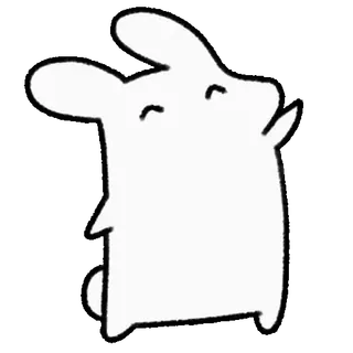 💘 9e214d9b lapin, dessin animé, mignon, animal, blanc telegram sticker