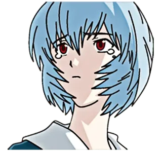 🔷 349193ca Rei Ayanami Neon Genesis Evangelion 动漫, 绫波丽, 绫波, 新世纪福音战士, 悲伤 telegram sticker