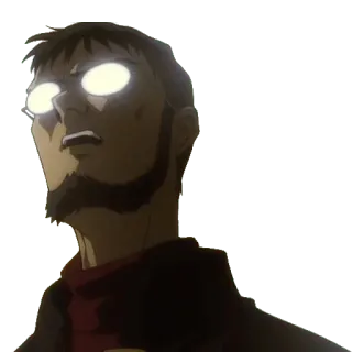 🔷 3facc3bb Gendo Ikari Neon Genesis Evangelion 动漫, 严肃, 父亲, 指挥官, 邪恶 telegram sticker
