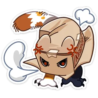 😡 b63bd5a1 KEEP OUT enfadado, monstruo, criatura, animal, ilustración, personaje, prohibido el paso telegram sticker