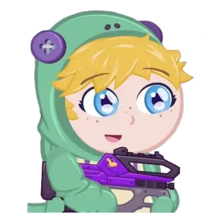 ⚡️ bc5523fc cartoon, character, dinosaur, gun, purple, sticker telegram sticker