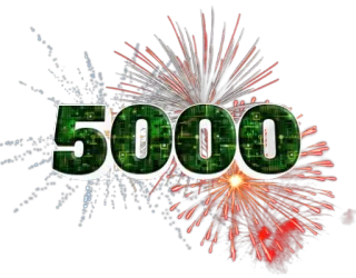 ❗ 5cb7fe8c 5000 fogos de artifício, celebração, número, 5k telegram sticker