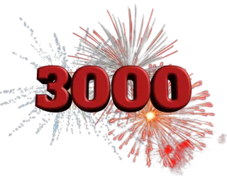 ❗ 6b71a0fe 3000 fogos de artifício, celebração, número telegram sticker