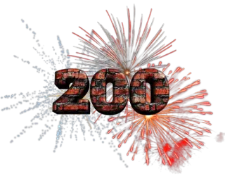 ❗ 91d67dd7 200 celebração, fogos de artifício, aniversário, evento telegram sticker