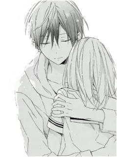 🤗 01ecddf3 อนิเมะ, กอด, ความรัก, คู่รัก, ความรักใคร่, โรแมนติก telegram sticker