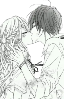 😘 5408ec33 จูบ, อนิเมะ, โรแมนติก, คู่รัก, ความรัก telegram sticker