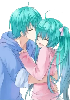 ❤ 57523d29 อนิเมะ, กอด, คู่รัก, ความรัก, โรแมนติก telegram sticker