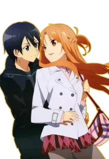 ❤ 7c7e9f2b Kirito Sword Art Online อนิเมะ, ตัวละคร, คู่รัก, เดท telegram sticker