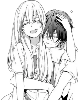 😁 b2219267 อนิเมะ, มังงะ, คู่รัก, กอด, เพื่อน, การ์ตูน, ภาพประกอบ telegram sticker