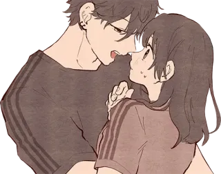 ❤️ d7d5c101 อนิเมะ, โรแมนติก, คู่รัก, ความรัก, ความรักใคร่ telegram sticker