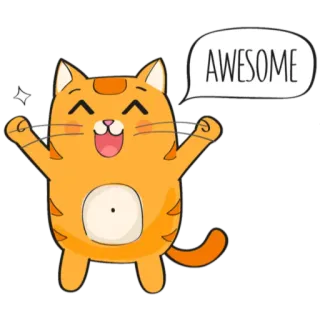 Рыжий Кот от @StickerManya telegram stickers