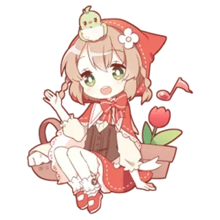 👋 a314e489 чиби, милый, каваий, аниме, иллюстрация, мультфильм telegram sticker