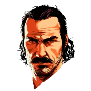 🎭 3ca092ef Arthur Morgan Red Dead Redemption Артур Морган, Red Dead Redemption, Видеоигра, Персонаж, Портрет whatsapp sticker