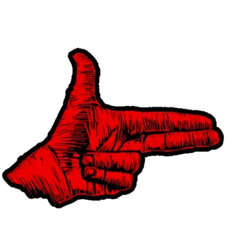 👉 42bf1e1d рука, пистолет, жест, насилие, оружие, красный whatsapp sticker