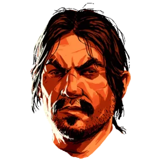 🎭 4a4aef11 Javier Escuella Red Dead Redemption Хавьер Эскуэлла, Red Dead Redemption, видеоигра, персонаж, вестерн, преступник whatsapp sticker