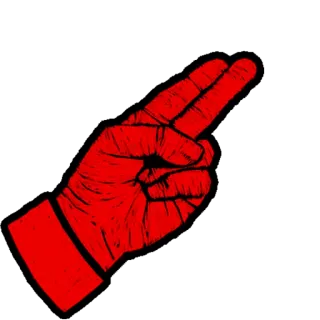 👆 4b0d480c рука, жест, оскорбительный, насилие, красный, палец whatsapp sticker