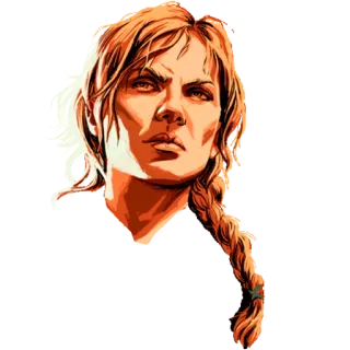 🎭 77d8acb2 Sadie Adler Red Dead Redemption 2 Сэди Адлер, Red Dead Redemption 2, Видеоигра, Женский персонаж, Вестерн, Ковбойка, Портрет whatsapp sticker