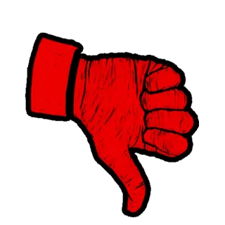👎 aa762f4c Палец вниз, Дизлайк, Негатив, Красный whatsapp sticker