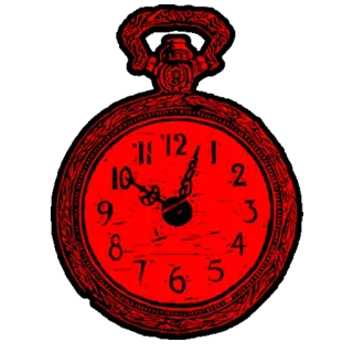 🕐 b4abe1a6 часы, карманные часы, время, красный, антиквариат whatsapp sticker