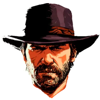 😎 c71c3830 Arthur Morgan Red Dead Redemption 2 red dead redemption, артур морган, ковбой, видеоигра, вестерн, преступник, гангстер, стрелок whatsapp sticker