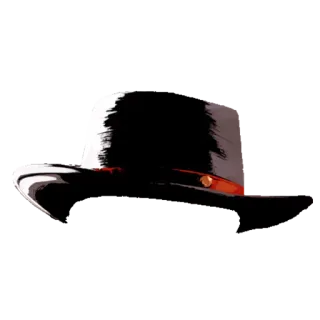 🤠 fc31faca шляпа, чёрная шляпа, цилиндр, мужская мода, аксессуар, официальная одежда whatsapp sticker