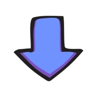 👎 75cf1160 strzałka, niebieski, w dół, kierunek telegram sticker