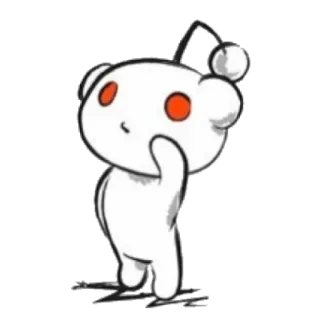 🤔 41c5ad88 Snoo reddit, snoo, alieno, internet telegram sticker