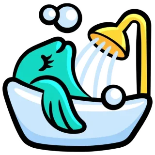 🛀 7314303b foca, animale, vasca da bagno, doccia, cartone animato, carino, acqua, bagno telegram sticker