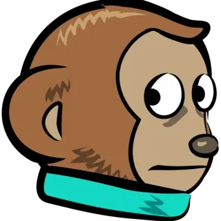 😳 7bf5de7d scimmia, cartone animato, animale, scimmia antropomorfa, adesivo telegram sticker