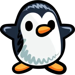 🐧 83419f5c pinguino, cartone animato, animale, uccello, carino telegram sticker