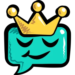 👏 9231c1d6 corona, fumetto, chat, re, emoji, sorriso telegram sticker