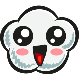 😍 96b480a3 nuvola, cartone animato, carino, kawaii, adesivo, meteo, cielo telegram sticker