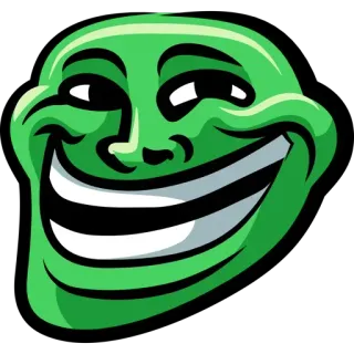 😁 97b30dcb Meme, Trollface, Meme di Internet, Faccia verde telegram sticker