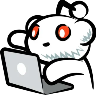 💻 988fcf47 Reddit, Snoo, Internet, Cartone animato, Mascotte, Computer telegram sticker