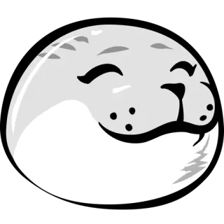 😊 ba996818 foca, animale, carino, mammifero, animale marino, cartone animato telegram sticker