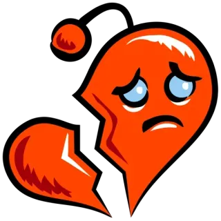 💔 d54bb3ac cuore spezzato, triste, crepacuore, emozionale, piangere, separazione telegram sticker