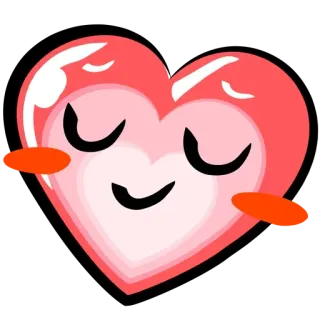 ❤️ df77497d cuore, amore, carino, kawaii, emoji, cartoni animati, San Valentino telegram sticker