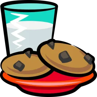 🥛 e0f247e7 latte, biscotti, cibo, snack, dolce, bevanda telegram sticker