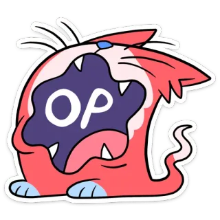 😀 fe0b8191 OP монстр, милый, наклейка, цифровое искусство, персонаж, мультфильм telegram sticker