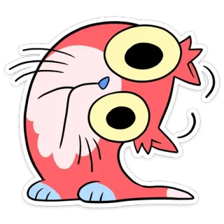 😳 0c84f511 Dessin animé, Animal, Chat, Drôle, Fantaisiste, Autocollant telegram sticker