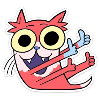 👍 54bc0ce2 chat, dessin animé, animal, mignon, autocollant telegram sticker