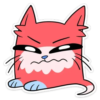😡 9d46868a chat, en colère, dessin animé, autocollant, mignon, animal telegram sticker